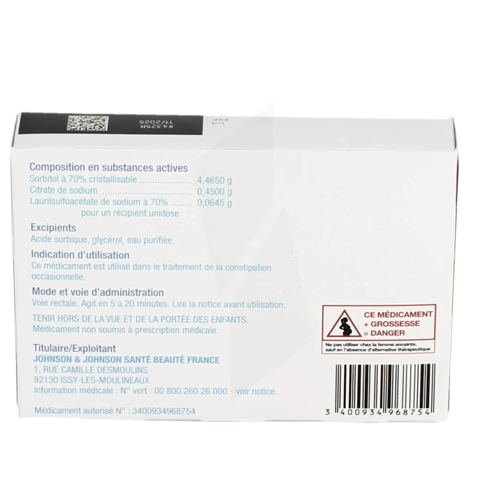 Pharmacie des 2 Rives - Médicament Microlax Solution Rectale 4 Unidoses  6g45 - Sorbitol + Sodium citrate + Sodium laurylsulfoacétate - BANTZENHEIM