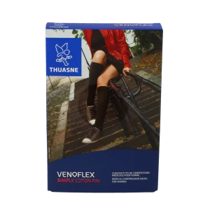 Thuasne Venoflex Simply 2 Chaussette Coton Fin Femme Crème T1n