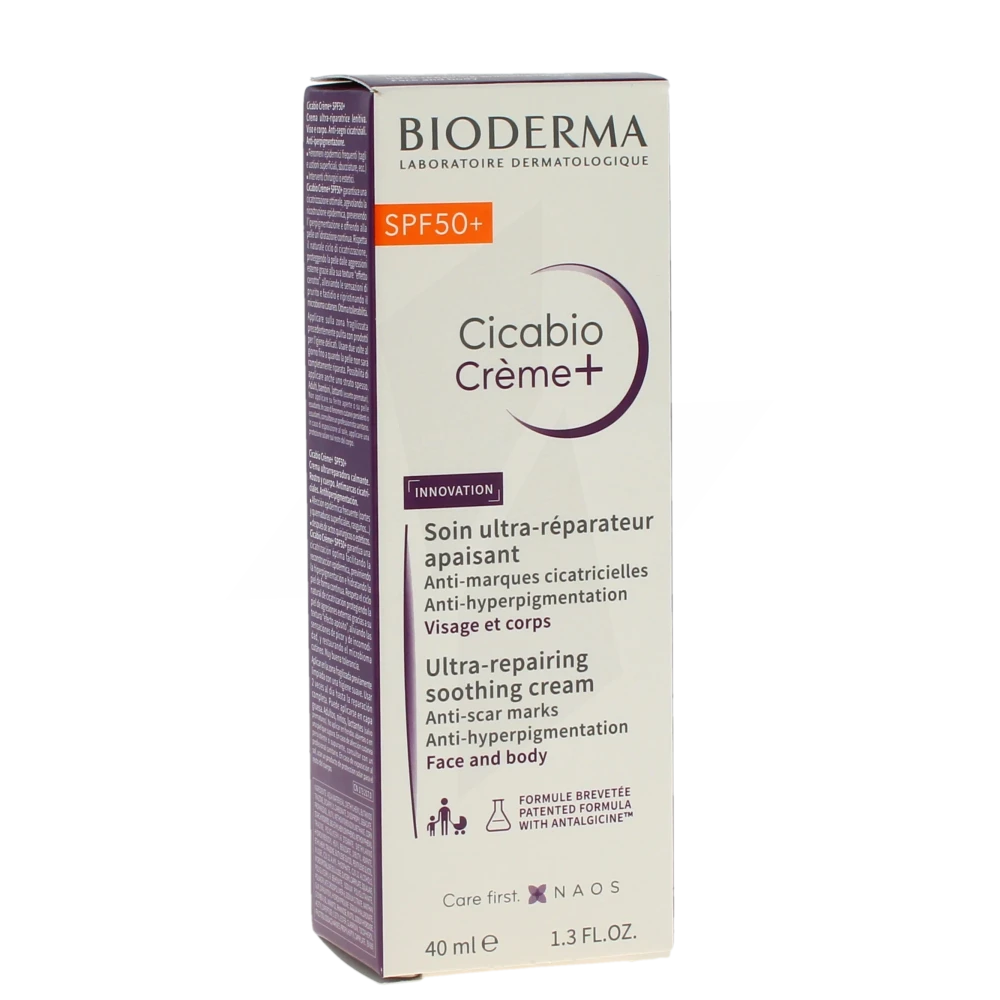 Bioderma Cicabio Crème + Réparatrice Solaire Pour Une Belle Cicatrice Spf50 30 Ml