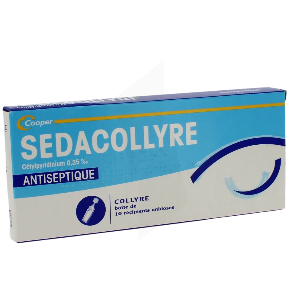 Sedacollyre Cetylpyridinium 0,25 Pour Mille, Collyre En Récipient Unidose