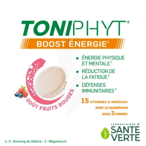 Santé Verte Toniphyt Boost Comprimés Effervescents Fruits Rouges B/30