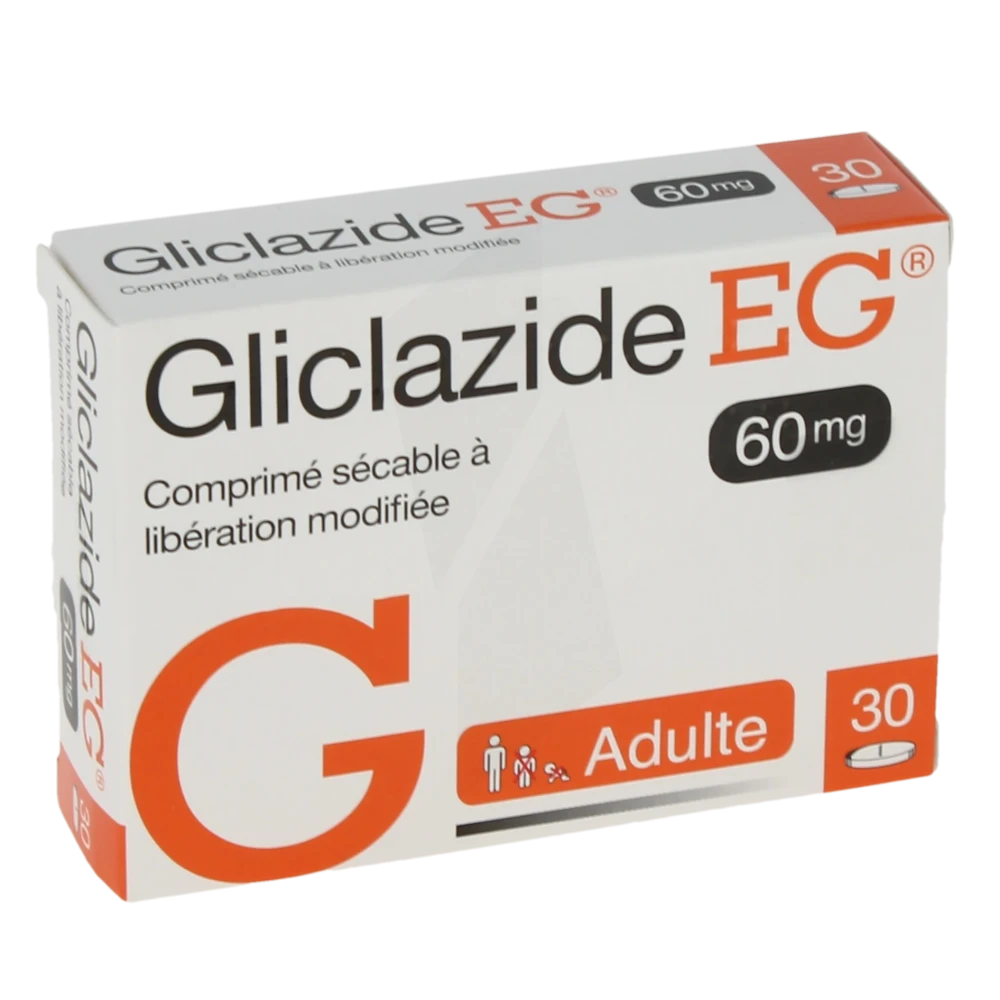 Gliclazide Eg 60 Mg, Comprimé Sécable à Libération Mofifiée