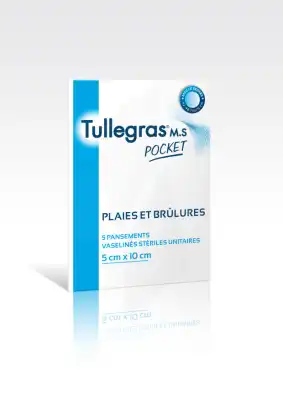 Tullegras M.s. Pansement Stérile Vaseliné 5x10cm B/5