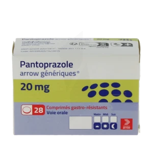 Pantoprazole Arrow Generiques 20 Mg, Comprimé Gastro-résistant