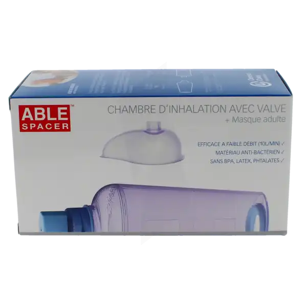 Able Spacer 2 Chambre Inhalation Avec Masque Pour Adulte Et +6 Ans
