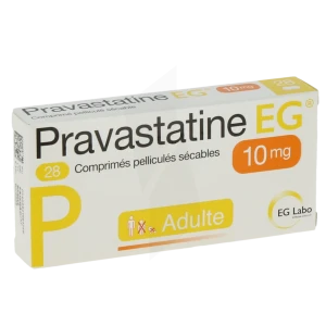Pravastatine Eg 10 Mg, Comprimé Pelliculé Sécable