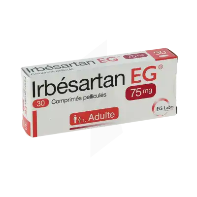 Irbesartan Eg 75 Mg, Comprimé Pelliculé à Auterive
