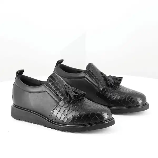 Gibaud Moneglia Chaussure Noir Crocco P40