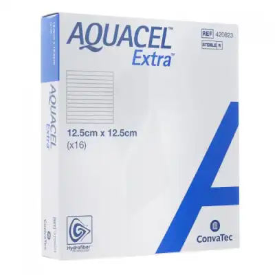 Aquacel Extra Pansement Hydrofiber Stérile 12,5x12,5cm B/16 à MONTPEZAT-SOUS-BAUZON