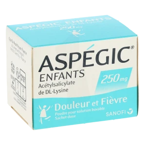 Aspegic Enfants 250, Poudre Pour Solution Buvable En Sachet-dose