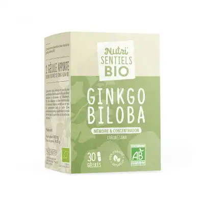 Nutrisanté Nutrisentiels Bio Ginkgo Gélules B/30 à SARROLA-CARCOPINO