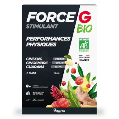 Nutrisanté Force G Stimulant Bio Solution Buvable 20 Ampoules/10ml à FLEURANCE