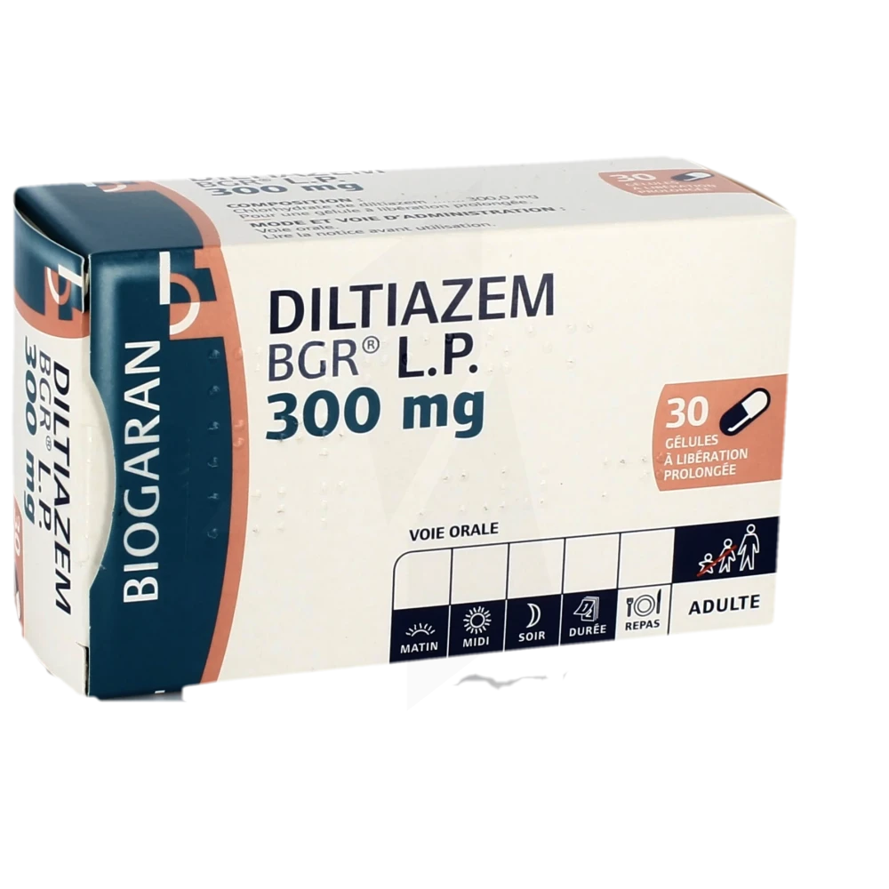 Diltiazem Bgr Lp 300 Mg, Gélule à Libération Prolongée