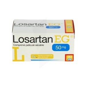 Losartan Eg 50 Mg, Comprimé Pelliculé Sécable