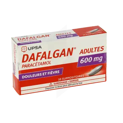 DAFALGAN ADULTES 600 mg, suppositoire