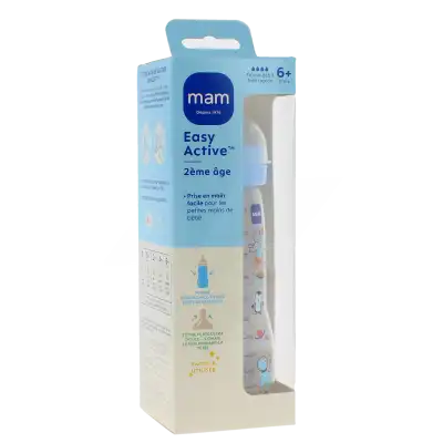 Mam Biberon Easy Active 2ème âge + 6 Mois 330 Ml Bleu Fonce à TOULOUSE