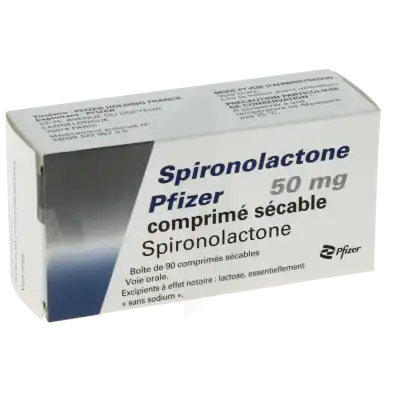 Spironolactone Pfizer 50 Mg, Comprimé Sécable à Paris