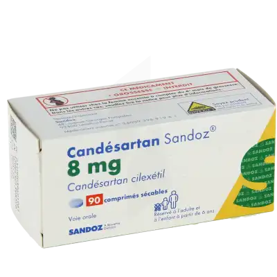 Candesartan Sandoz 8 Mg, Comprimé Sécable à Bordeaux