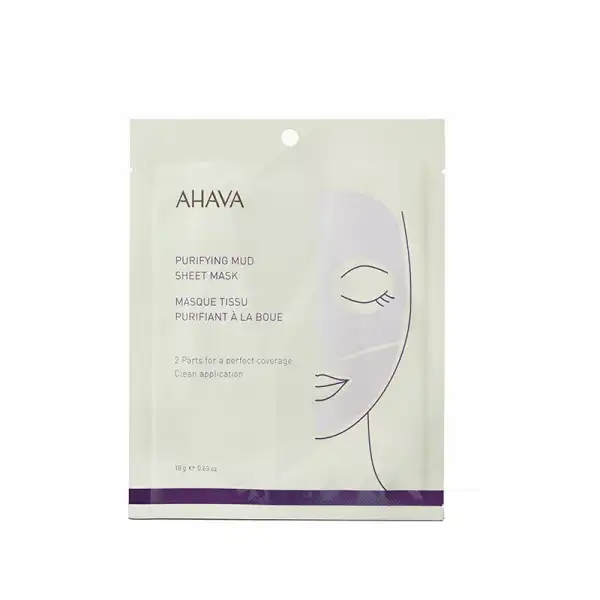 Ahava Masque Tissu Purifiant à La Boue - Usage Unique - 18g