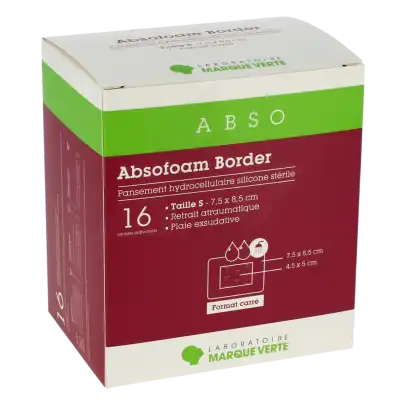 Absofoam Border Pans Hydrocellulaire 7,5x8,5cm B/16 à Lons