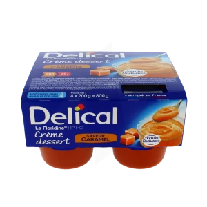 Delical Creme Dessert Hp Hc La Floridine Nutriment Caramel 4pots/200g