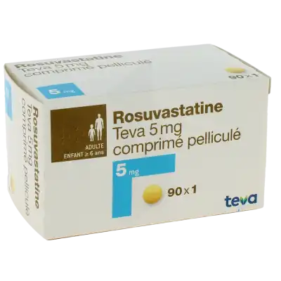 Rosuvastatine Teva 5 Mg, Comprimé Pelliculé à CHAMPAGNOLE