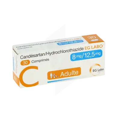 Candesartan/hydrochlorothiazide Eg Labo 8 Mg/12,5 Mg, Comprimé à Agen