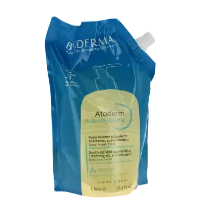 Bioderma Atoderm Huile De Douche Peau Sujette Eczéma Atopique Eco Recharge 1 L à BIGANOS