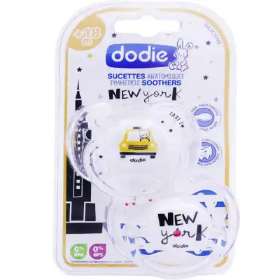 Dodie Duo Sucette Anatomique Silicone +18mois New York B/2 à Courbevoie
