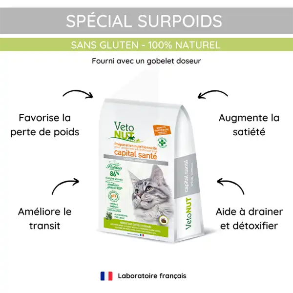 Vétonut Croquettes Pour Chat « spécial Surpoids » Carton