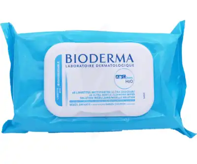 ABCDERM H2O Lingette micellaire biodégradable Sachet/60