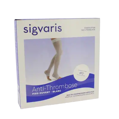 Sigvaris At2 Bas Auto-fixant Pied Ouvert Blanc T2 Long à FRANCONVILLE