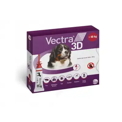 Vectra 3d Solution Spot-on Pour Chiens > 40 Kg, Solution Pour Spot-on à PARON