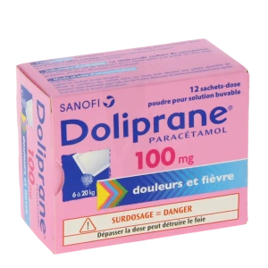 Doliprane 100 Mg, Poudre Pour Solution Buvable En Sachet-dose