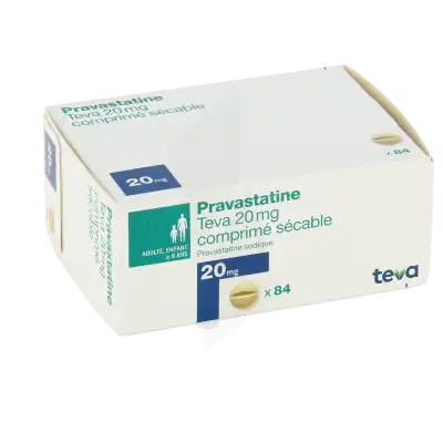 Pravastatine Teva 20 Mg, Comprimé Sécable à TOULOUSE