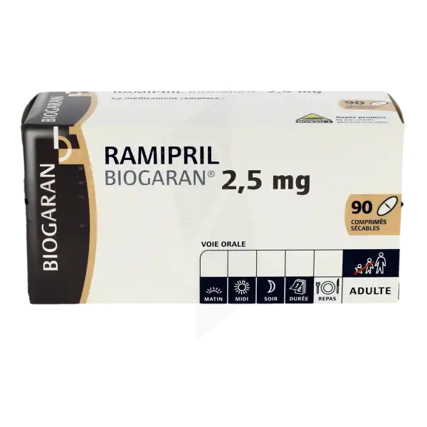 Ramipril Biogaran 2,5 Mg, Comprimé Sécable