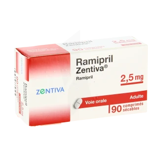 Ramipril Zentiva 2,5 Mg, Comprimé Sécable