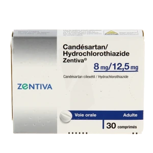 Candesartan/hydrochlorothiazide Zentiva 8 Mg/12,5 Mg, Comprimé