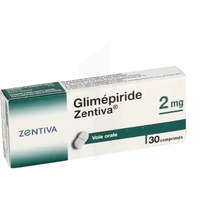 Glimepiride Zentiva 2 Mg, Comprimé à NANTERRE