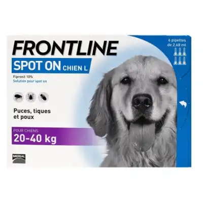 Frontline Solution Externe Chien 20-40kg 6doses à Toulouse