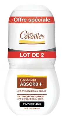 Rogé Cavaillès Déodorants Déo Absorb+ Invisible Roll-on 2x50ml à Cavignac