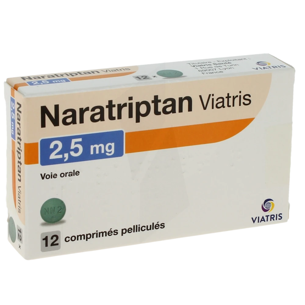 Naratriptan Viatris 2,5 Mg, Comprimé Pelliculé