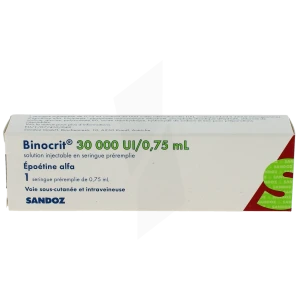Binocrit 30 000 Ui/0,75 Ml, Solution Injectable En Seringue Préremplie