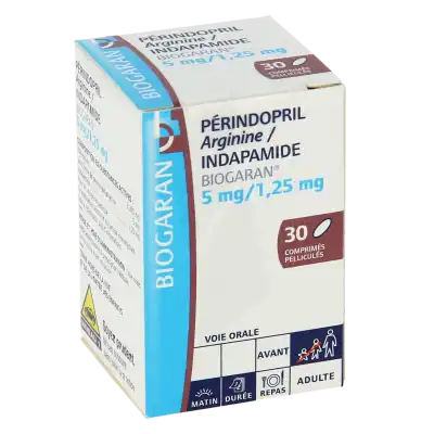 Perindopril Arginine/indapamide Biogaran 5 Mg/1,25 Mg, Comprimé Pelliculé à Bordeaux