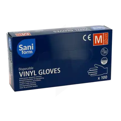 Saniform Gants d'examen en Vinyl sans latex ni poudre B/100