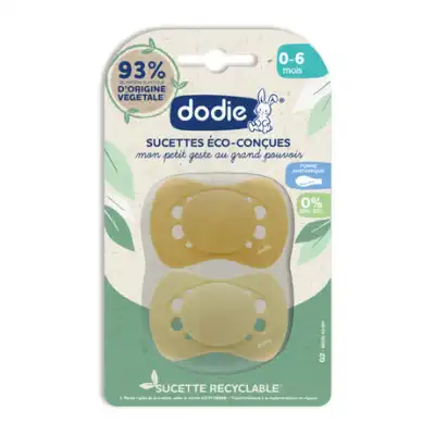 Dodie Eco-conÇues Sucette Anatomique Silicone Jaune 0-6mois B/2 à Auterive
