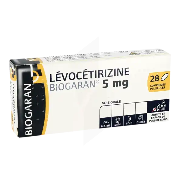 Levocetirizine Biogaran 5 Mg, Comprimé Pelliculé