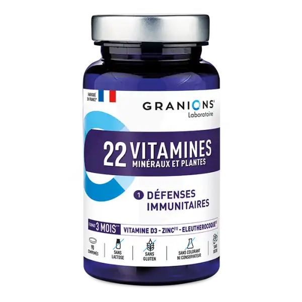 Granions 22 Vitamines Minéraux Et Plantes Comprimés B/90