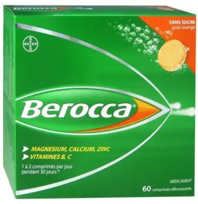 Berocca Sans Sucre, Comprimé Effervescent édulcoré à L'aspartam Et à L'acésulfame De Potassium à Saint-Pierre-des-Corps