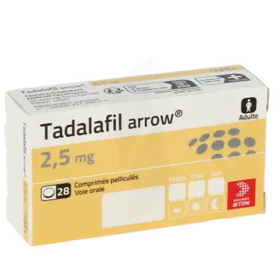 Tadalafil Arrow 2,5 Mg, Comprimé Pelliculé à Saint-Médard-en-Jalles